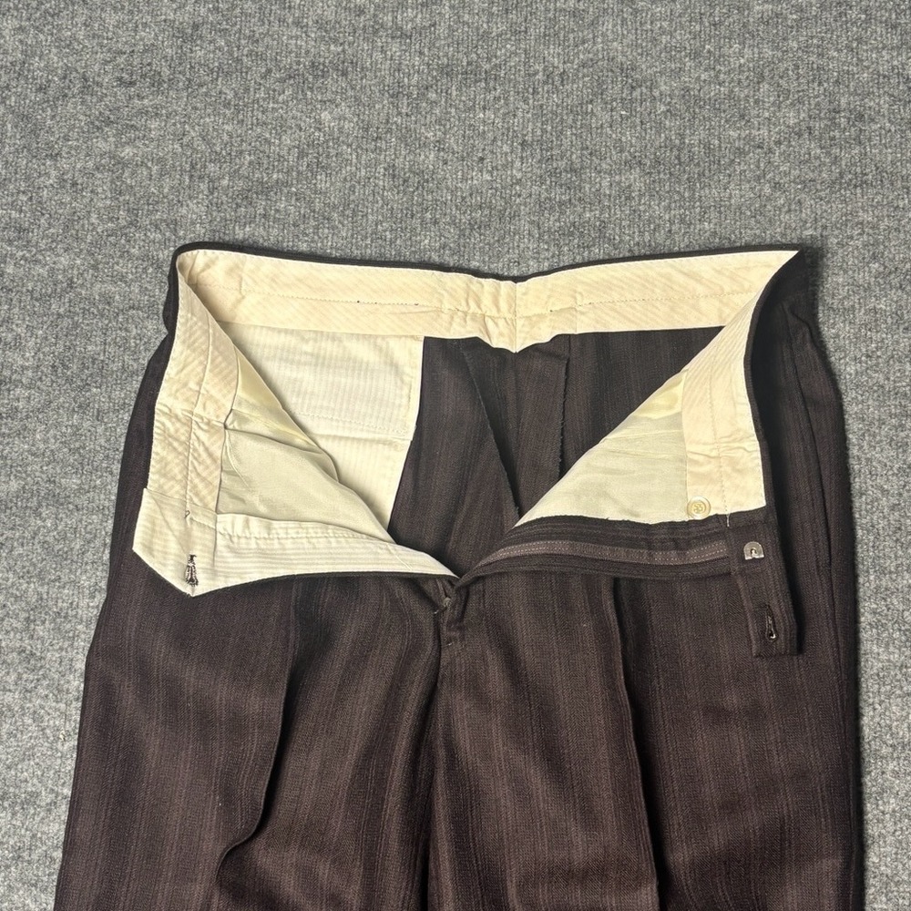 Emanuel Ungaro Uomo Brown Pinstripe Virgin Wool Blazer Saks Fifth Avenue 42L IT - Picture 14 of 16
